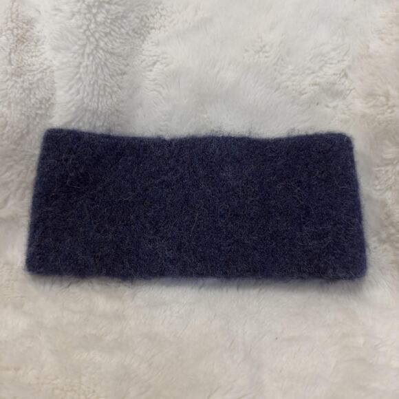 Fuzzy Knit Alpaca Headband Womens One Size Blue Ear Warmer Cozy Cold Weather - Picture 2 of 2